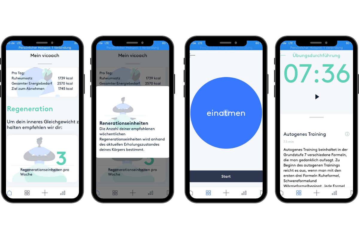 Einblicke vicoach App Empfehlungen Regeneration
