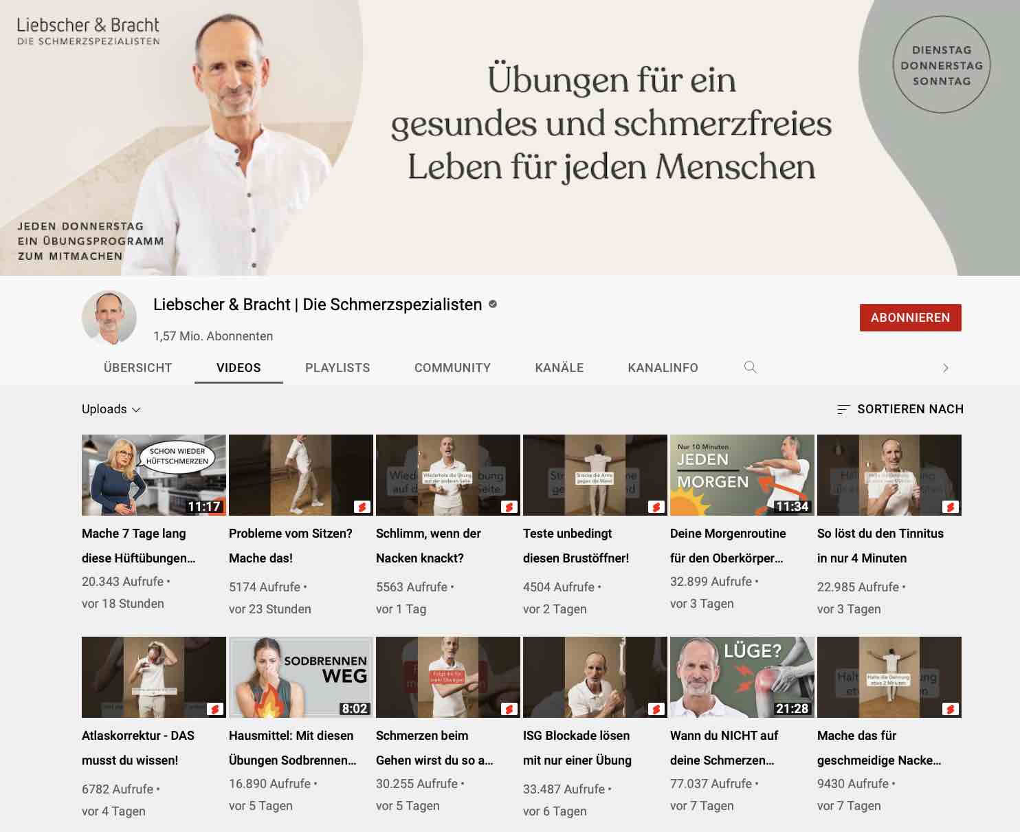 Liebscher Bracht YouTube